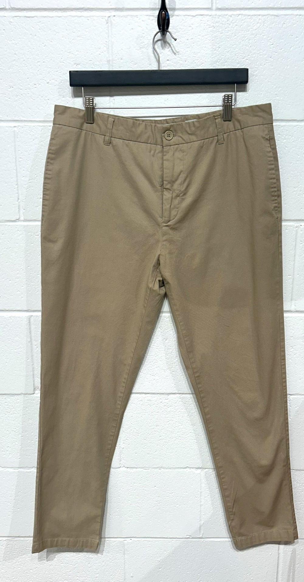 Men's Casual Pants 34, Cotton Chino, Khaki, Minimum