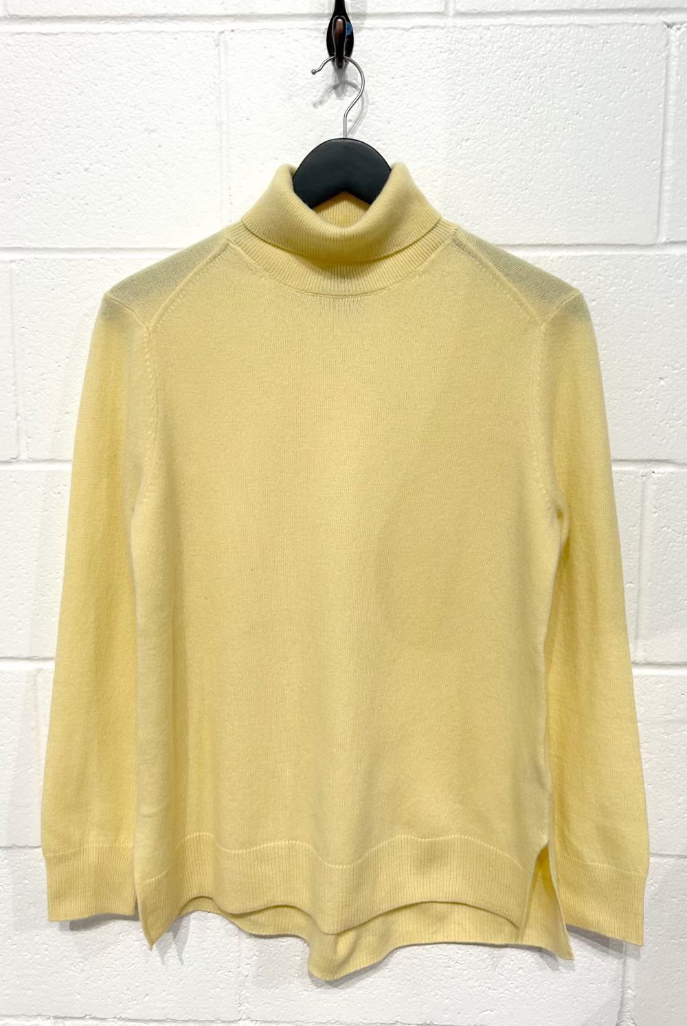 Women's M Sweater Wool-Cashmere Turtleneck Butter Yellow, Massimo Dutti