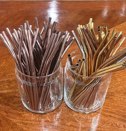 Lot of 95 - Multicoloured Steel Straws - New