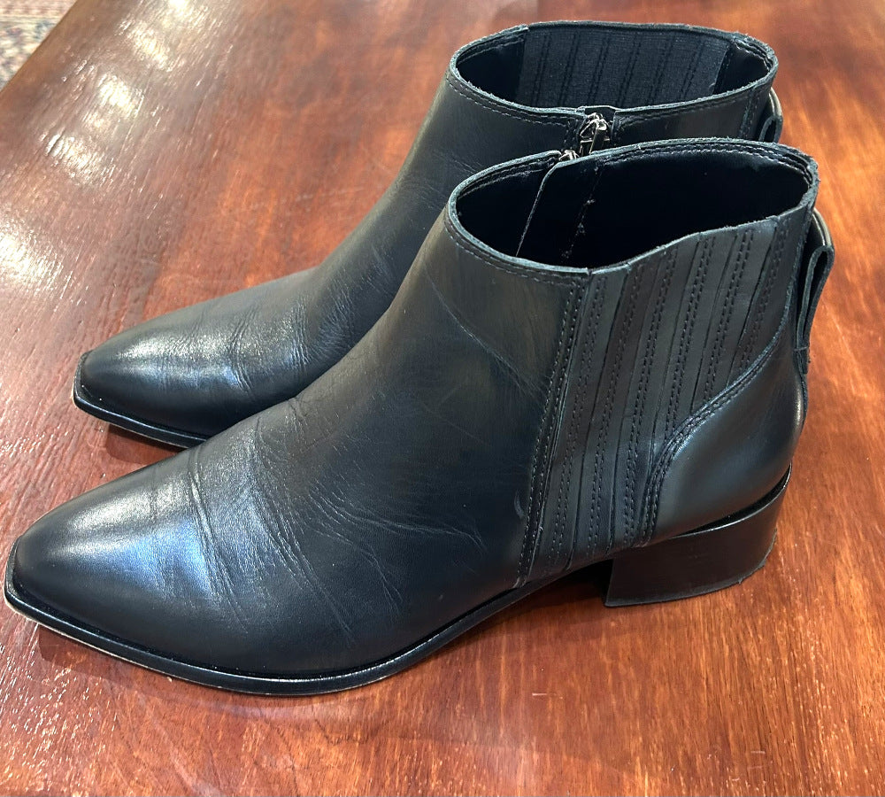 Women's Shoes - 41 EU/ 10 US, Vince Camuto, Leminda Black, Stack Heel Ankle Boot