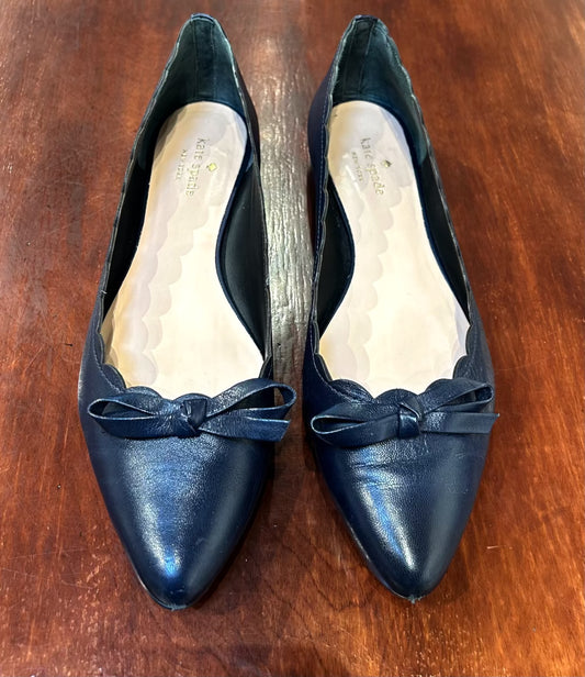 Women's Shoes - 10 US, Kate Spade, Eleni Flex Flats, Navy Blue Leather