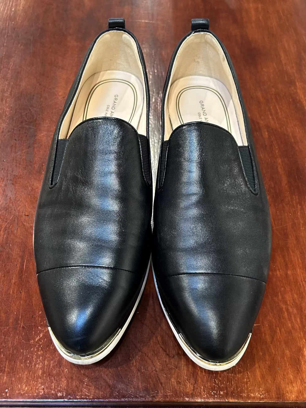 Women's Shoes - 10 US,Cole Haan Grand Ambition Slip -On, Black Leather