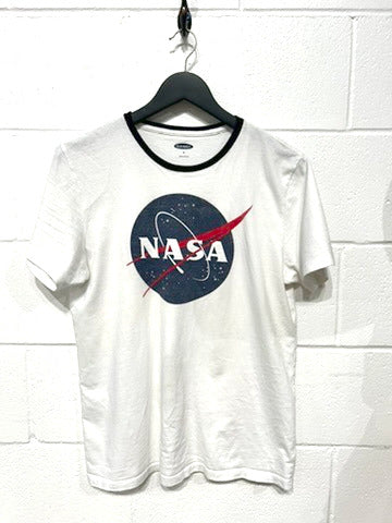 Women's M Top T-Shirt Cotton, Nasa Print, Old Navy