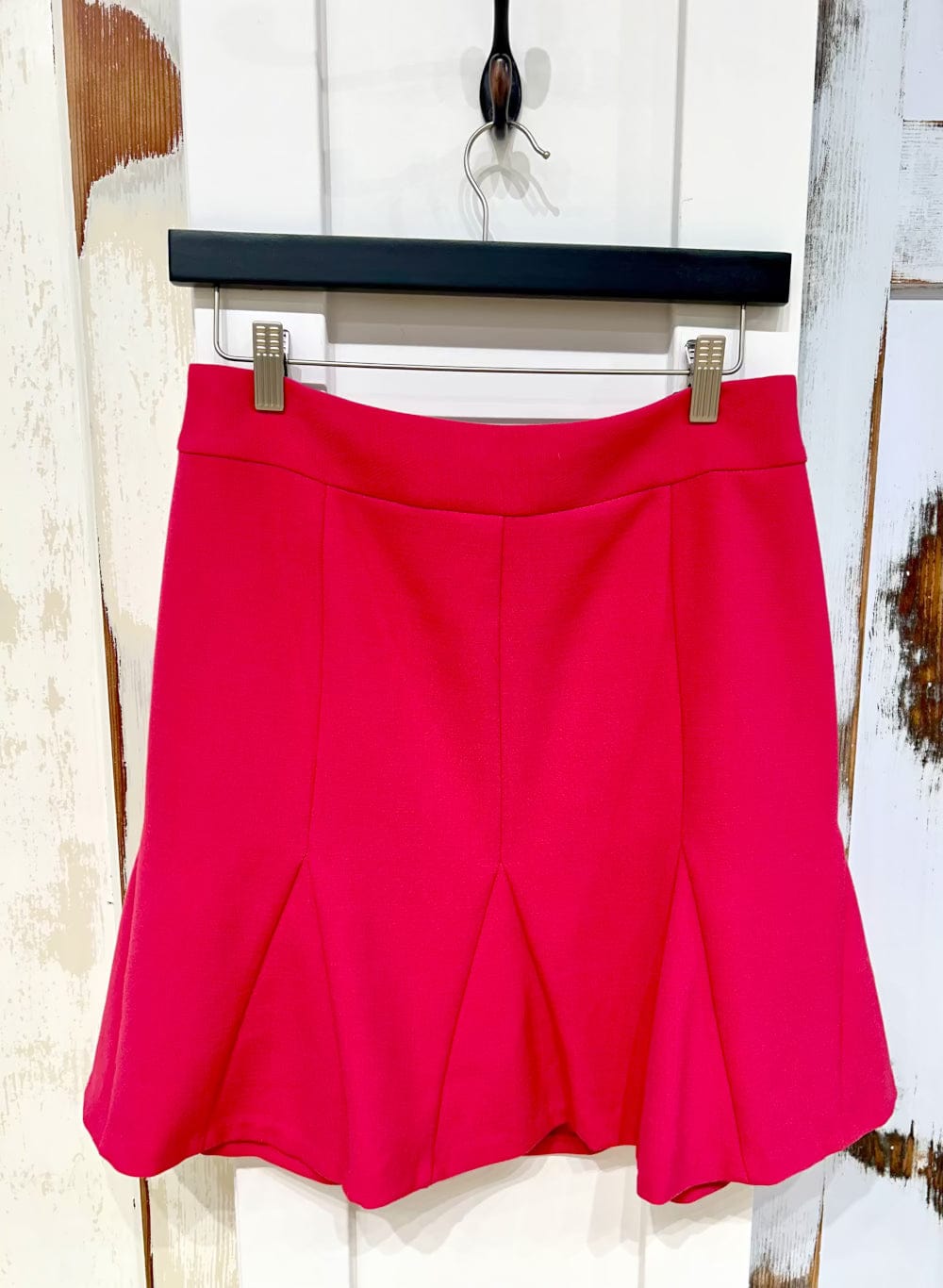 Women's 6 Skirt Knit Gored Knee Length - Hot Pink, Banana Republic