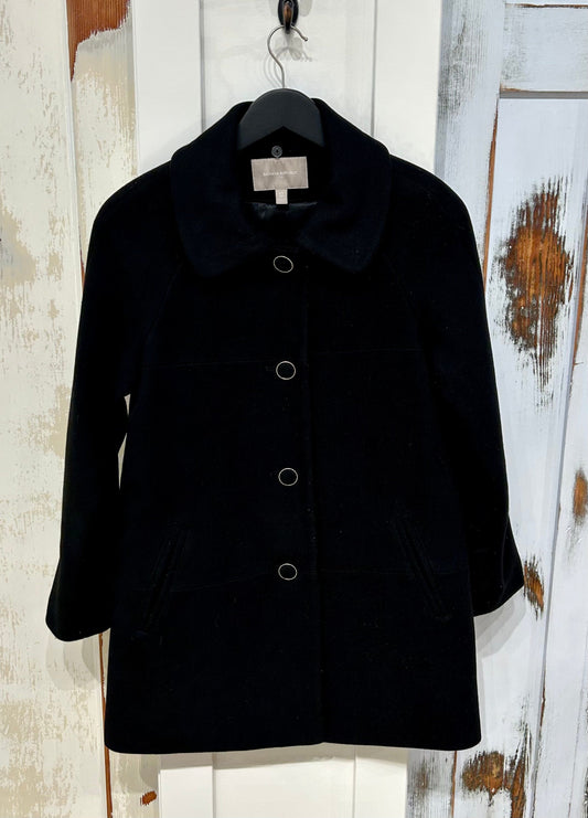 Women's XS, Wool Blend Car Coat - Black Cavalry Twill, Banana Republic