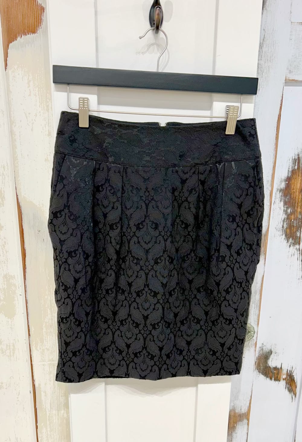 Women's 4 Skirt Above Knee Length Jacquard - Black, Denver Hayes