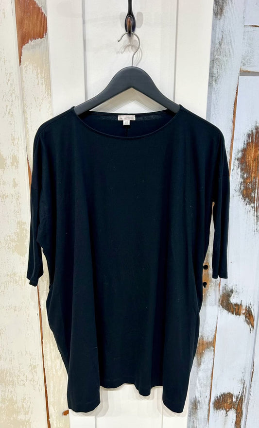 Women's Dress XS Tunic, Cotton w Pockets, Elbow Sleeve - Black, Gap