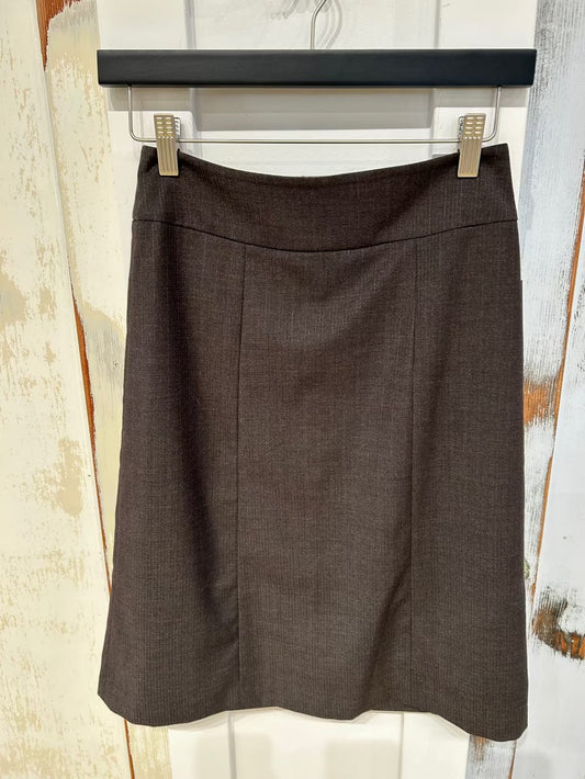 Women's 00 A-Line Skirt Knee Length, Fully Lined NWT New with Tags - Brown, RW&Co