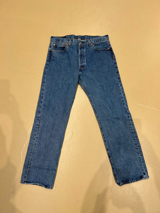 Men's Jeans 34 x 30,  501 - Mid-Wash Denim, Levi Strauss & Co