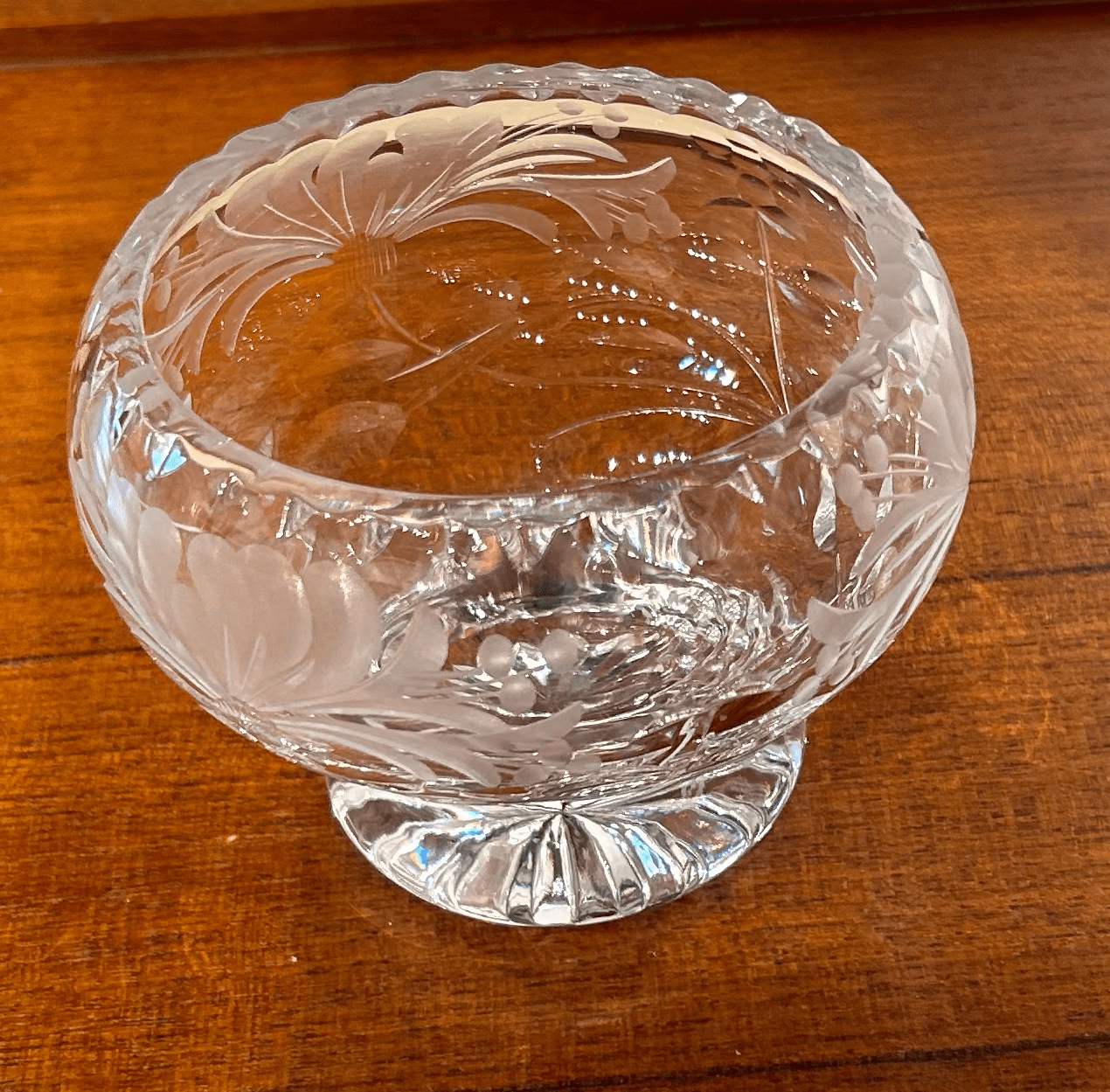 Local Pickup Only - Small Glass Crystal Stem Dish