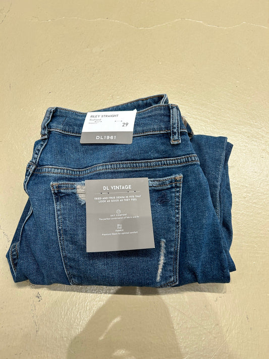 DL1961 Riley Boyfriend Straight "Adams" Wash Jeans (distressed)