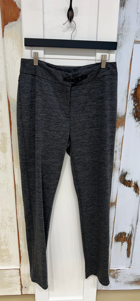 Women's 3 Tracksuit Pants Bottom, Leather Trim - Charcoal Grey Marl, Nor Denmark (Noer)