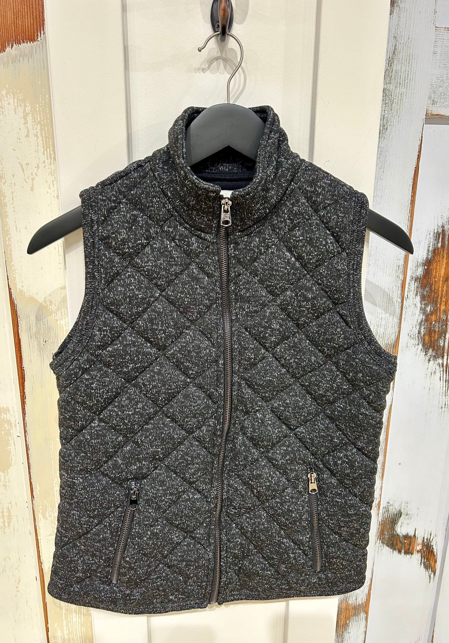 Women's S Puff Vest Quilted Jacket - Charcoal Fleck, Thread and Supply