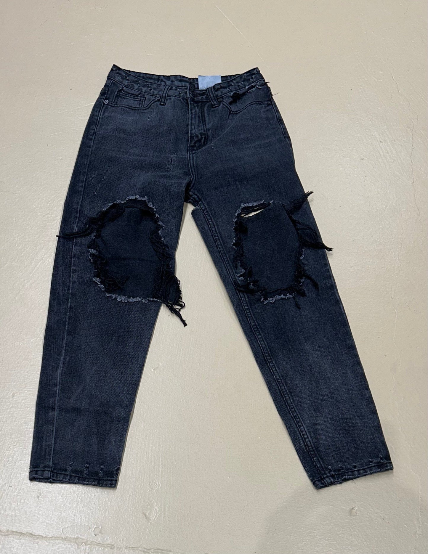 Women's Jeans 25, Skinny,Twerk, Distressed with Holes - Mid Grey Denim, Unif Urban Outfitters