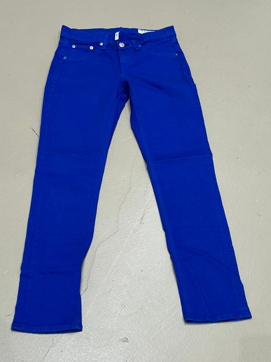 Women's Jeans 26, High Waist Skinny Capri, Fading - Cobalt, Rag & Bone