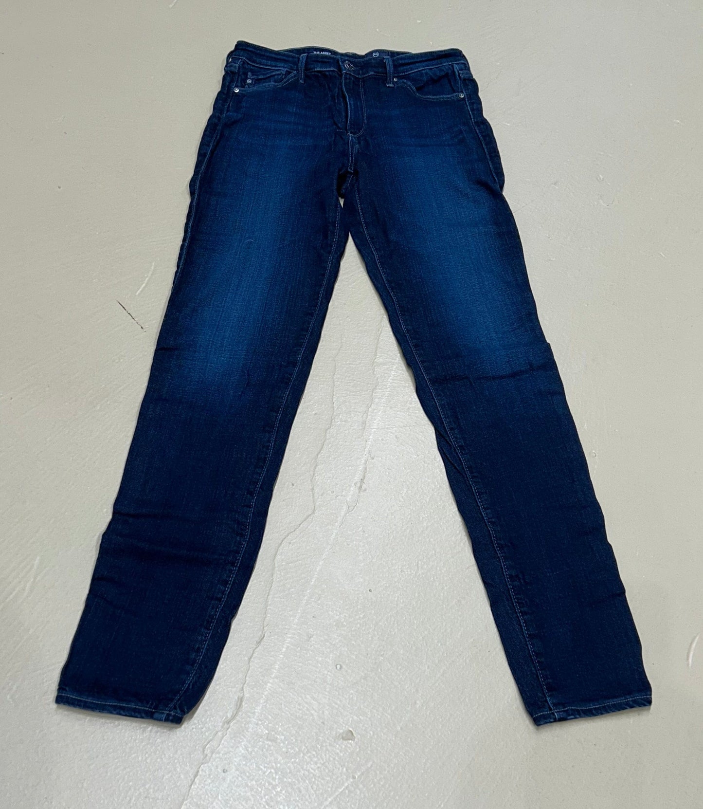 Women's Jeans 27, Abbey Mid Rise Super Skinny - Faded Dark Denim, Adriano Goldschmied AG Jeans