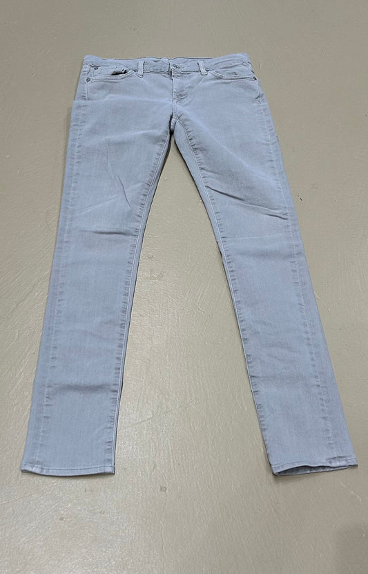 Women's Jeans 29, Roxanne Skinny - Pale Grey Denim, 7 for All Mankind