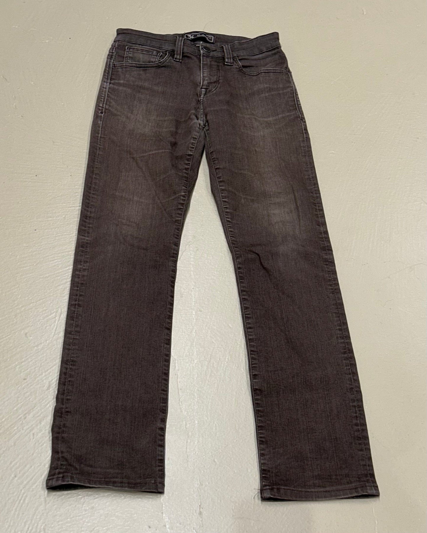 Men's Jeans 29 x 34, Courage Midrise Straight - Bark Brown Denim, 34 Heritage