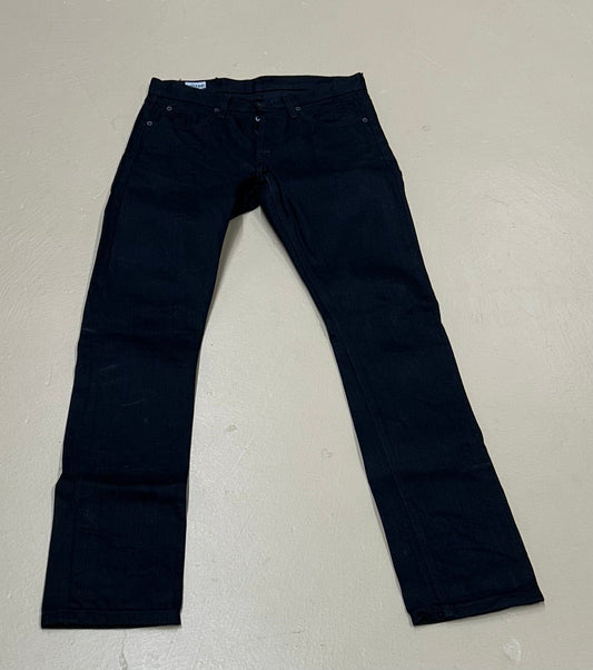 Men's Jeans 30, Straight Slight - Black Denim, United Stock Dry Goods