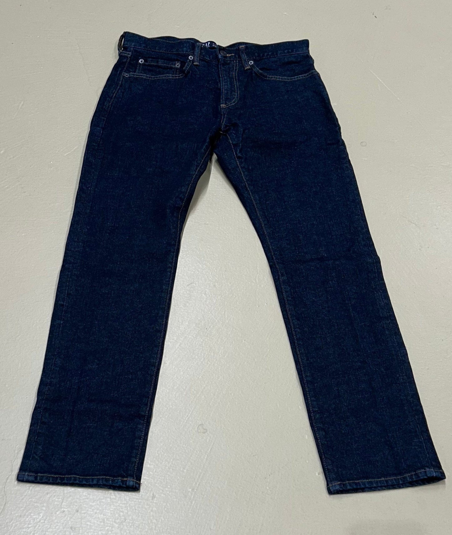 Men's Jeans 31 x 30, Straight Slim- Indigo Denim, Gap