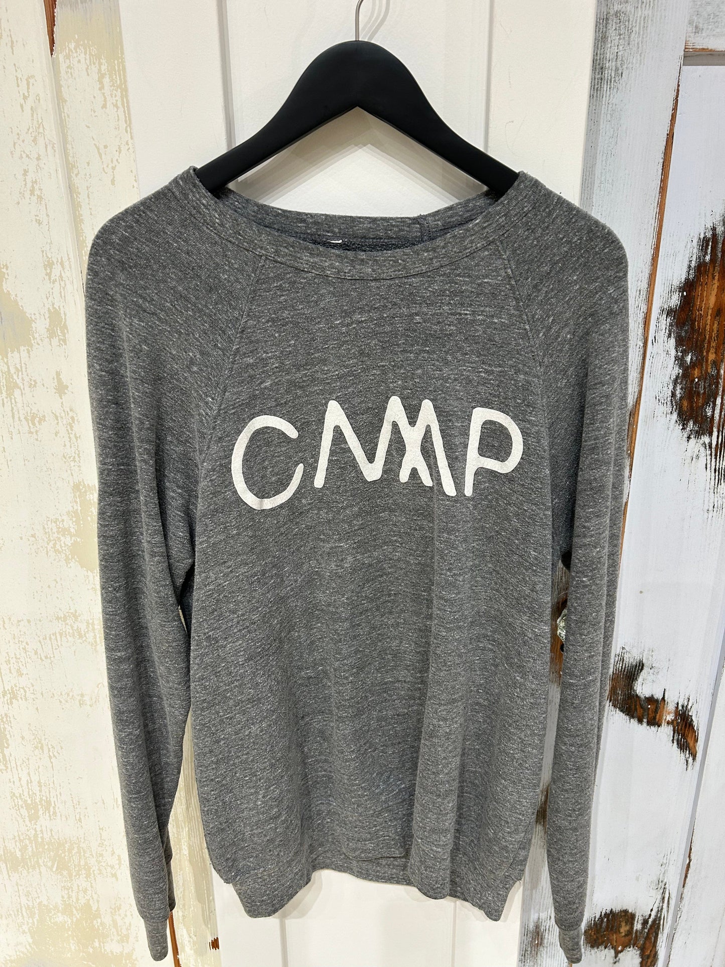 Men's Sweatshirt L Long Sleeve, Grey Marl, Camp Brand Goods