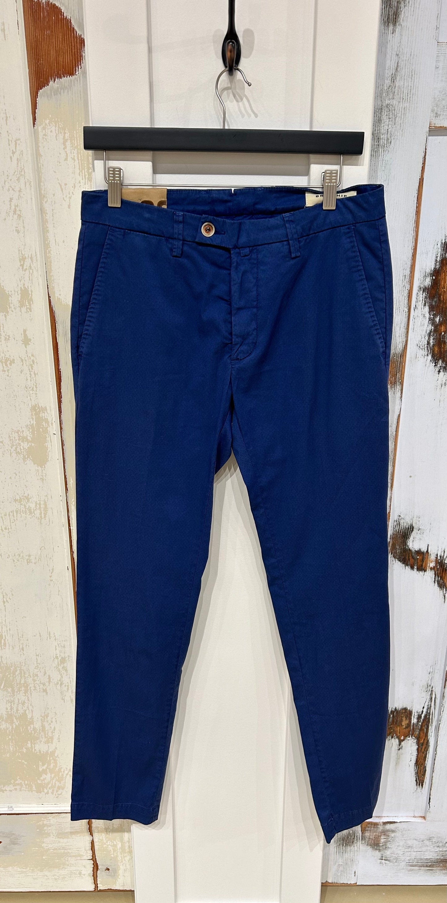 Men's Casual Pants 31, Cotton Twill Chino, Longo, New with Tags NWT- Blue, Bro-Ship