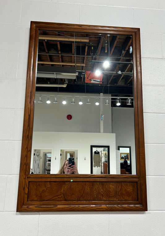 Local Pickup Only - Vintage Burled Wood Mirror