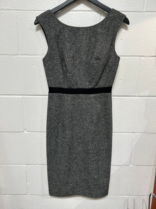 Women's Dress 2 Grey Tweed Wool Silk Mix, Sleeveless, Club Monaco