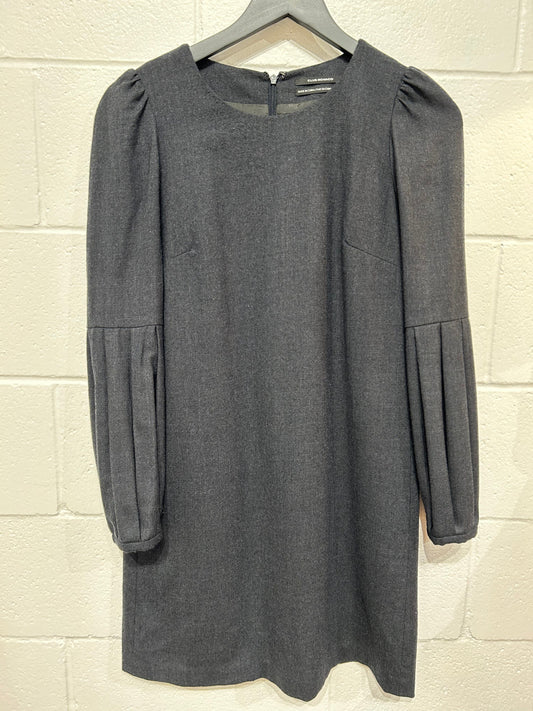 Women's Dress 2 Grey Wool, Detailed Sleeves, Club Monaco