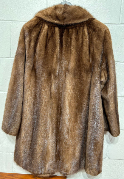 Vintage Women's 14 (Modern M) Car Swing Coat Mink - Brown, Eaton