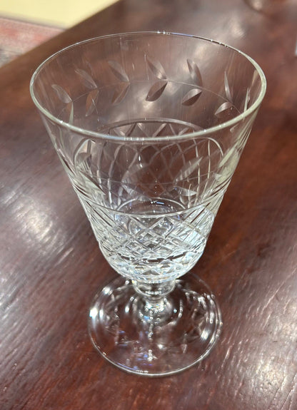 Local Pickup Only - Detailed Incised Crystal Wine Glass (per glass)