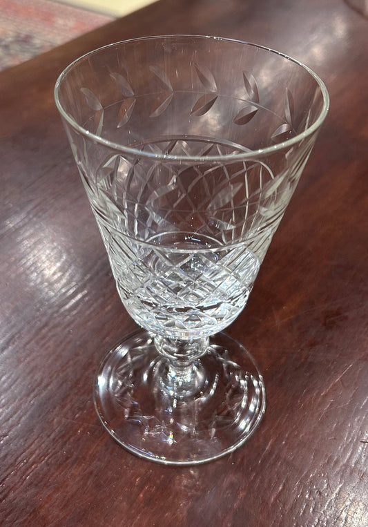 Local Pickup Only - Detailed Incised Crystal Wine Glass (per glass)