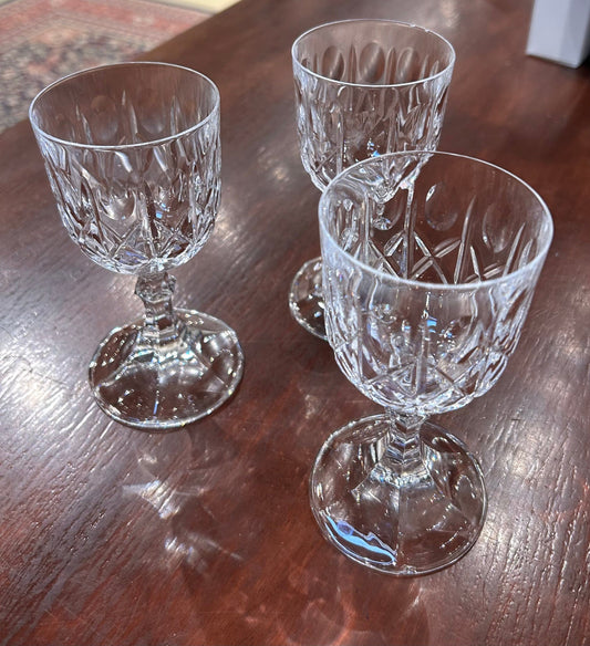 Local Pickup Only - Detailed Pressed Wine Glasses (for Pair)