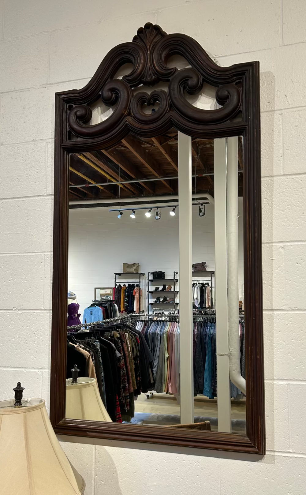 Local Pickup Only - Medium Curly Framed Mirror