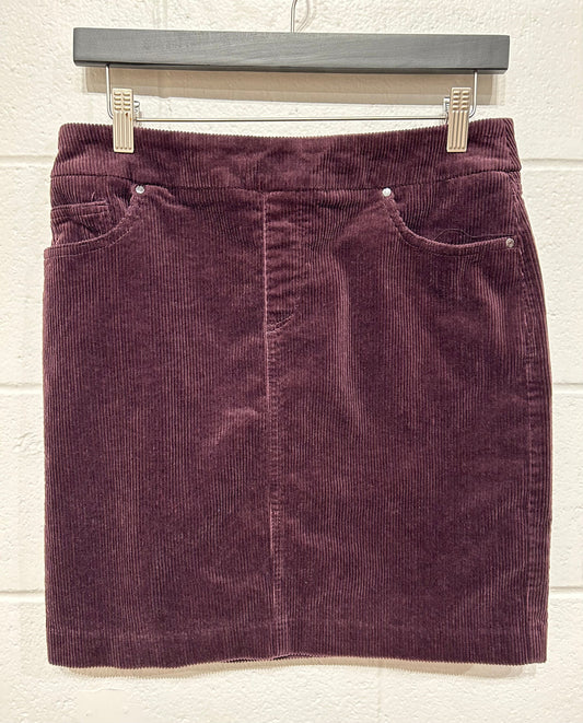 Women's 8 Burgundy Wine Corduroy Skirt, SC&Co