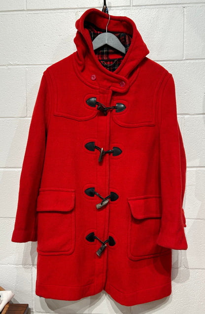 Vintage L Women's Wool-Cashmere Blend Coat, Toggle, Red, Brooks Brothers