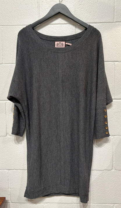 Women's M Merino Grey Sweater Tunic Dress, Juicy Couture