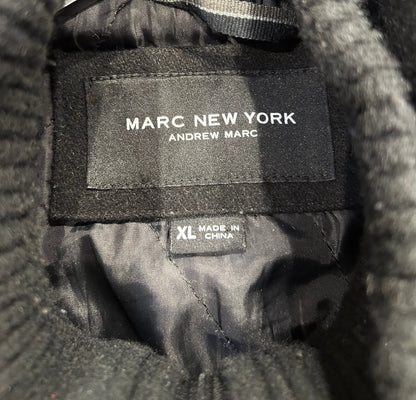 Men's XL Black Marc New York Coat  - Wool Blend Jacket Coat