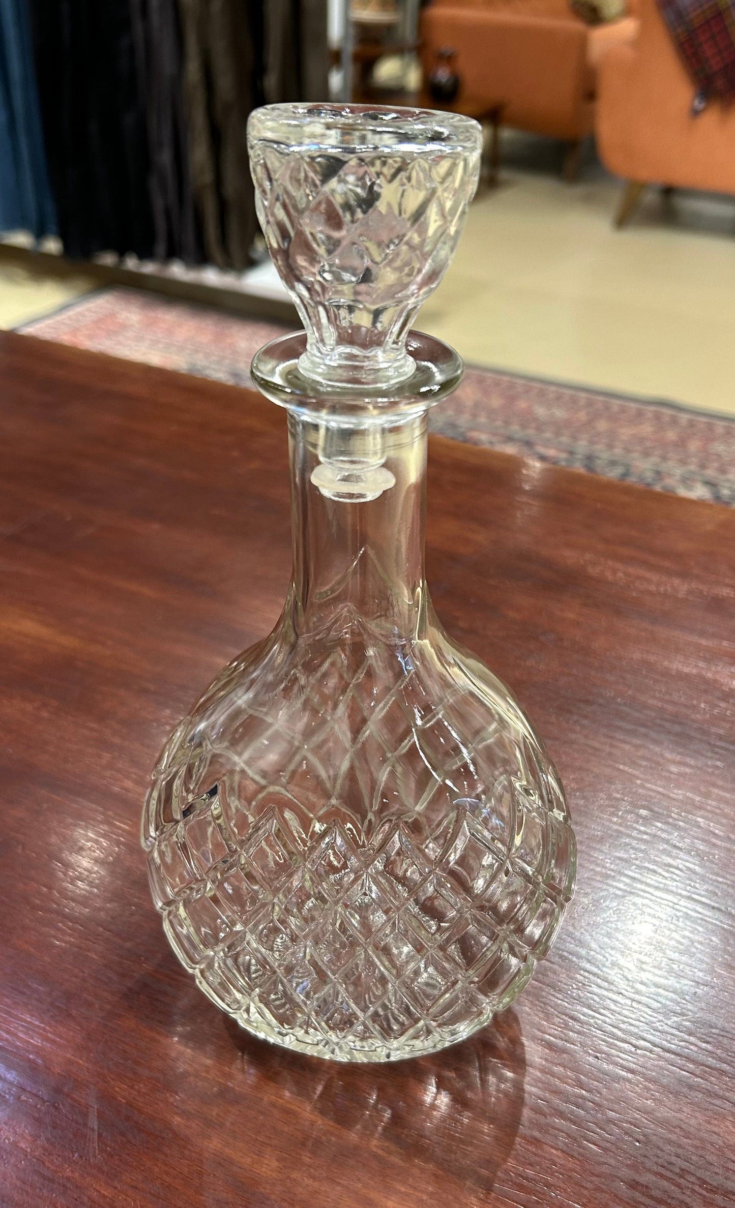 Local Pickup Only - Round Glass Decanter with Stopper