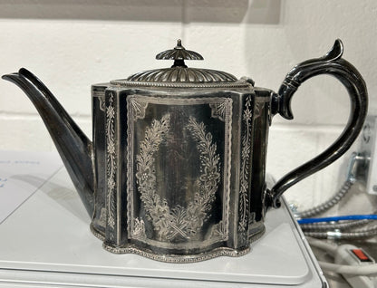 Local Pickup Only - Antique Victorian Silver Plated Teapot