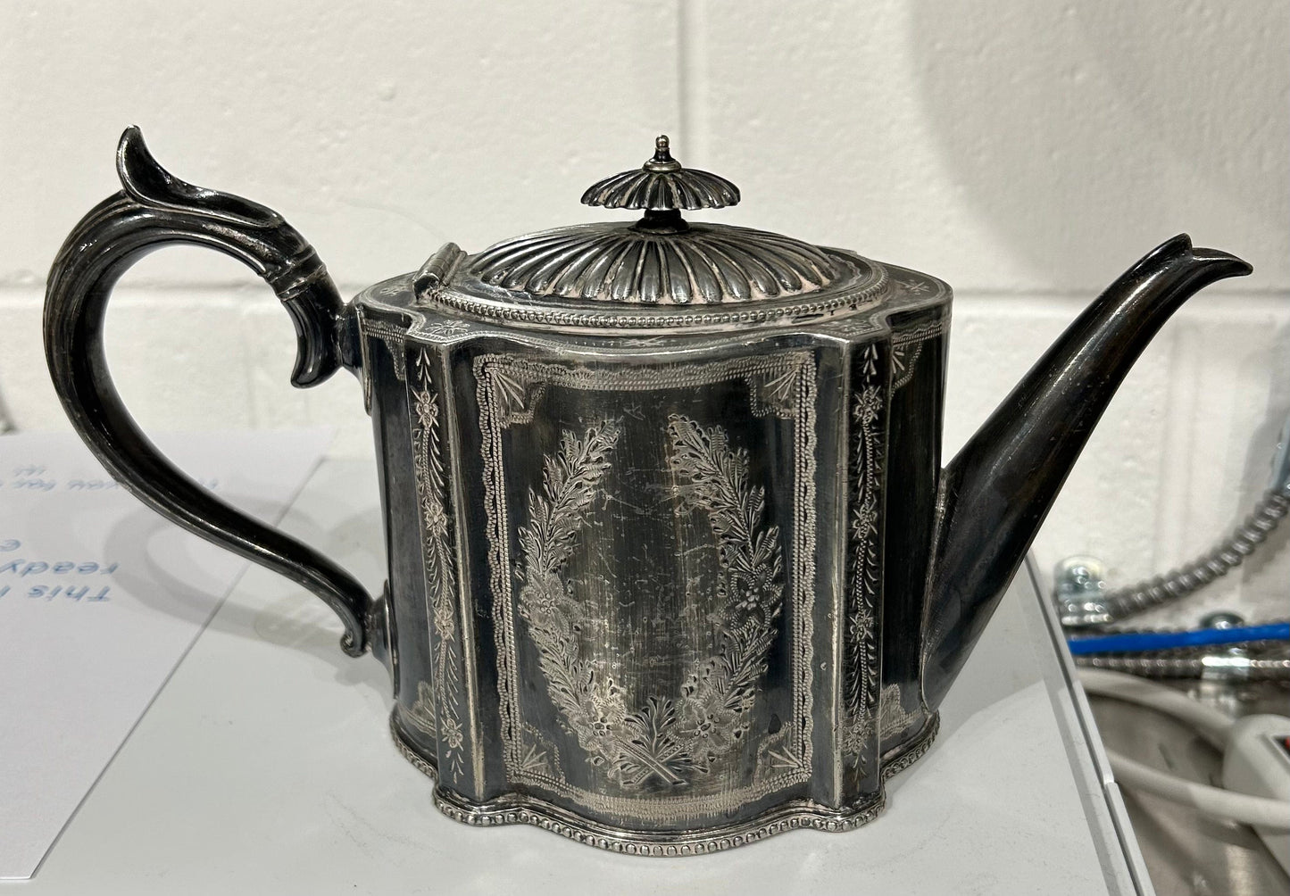 Local Pickup Only - Antique Victorian Silver Plated Teapot