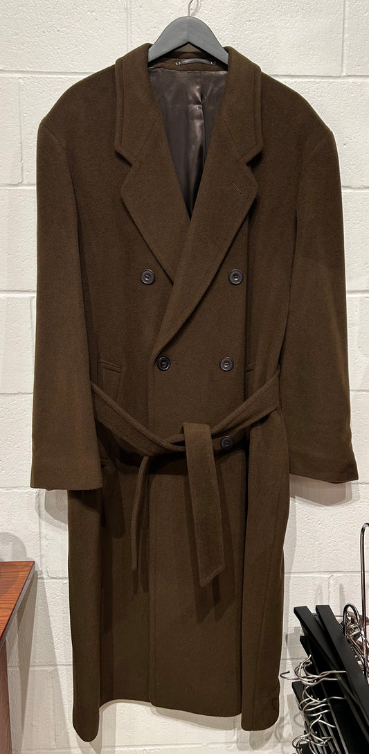 Men's XL Wool Blend Coat Overcoat Olive - Holt Renfrew