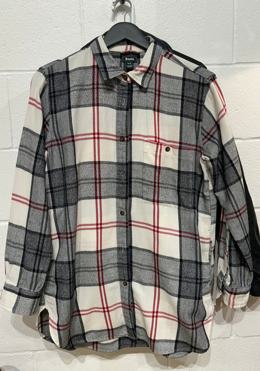 Men's M Shirt,  Long Sleeve, Button Up, Plaid - 100% Cotton Roots