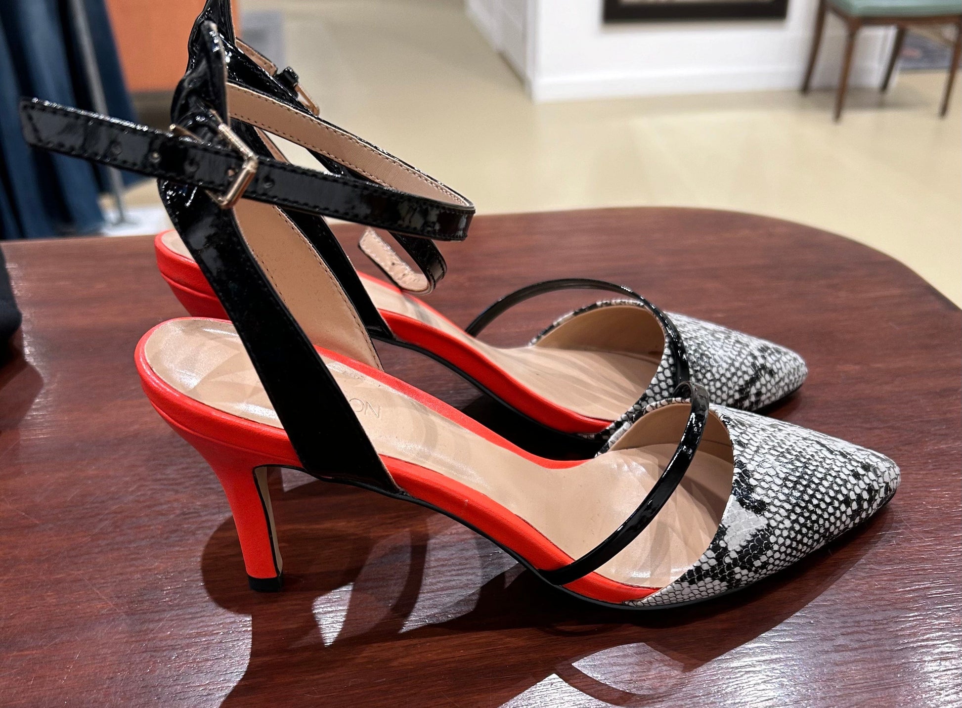 Orange snake heels hot sale