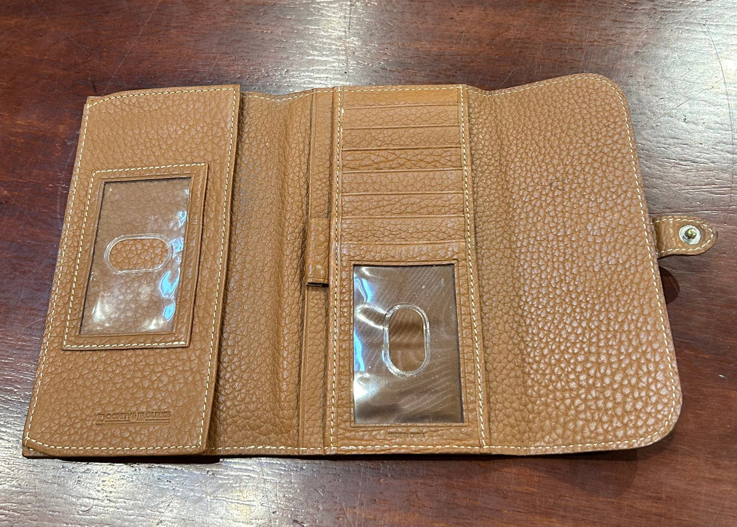 Dooney & Bourke Wallet, pebbled tan leather