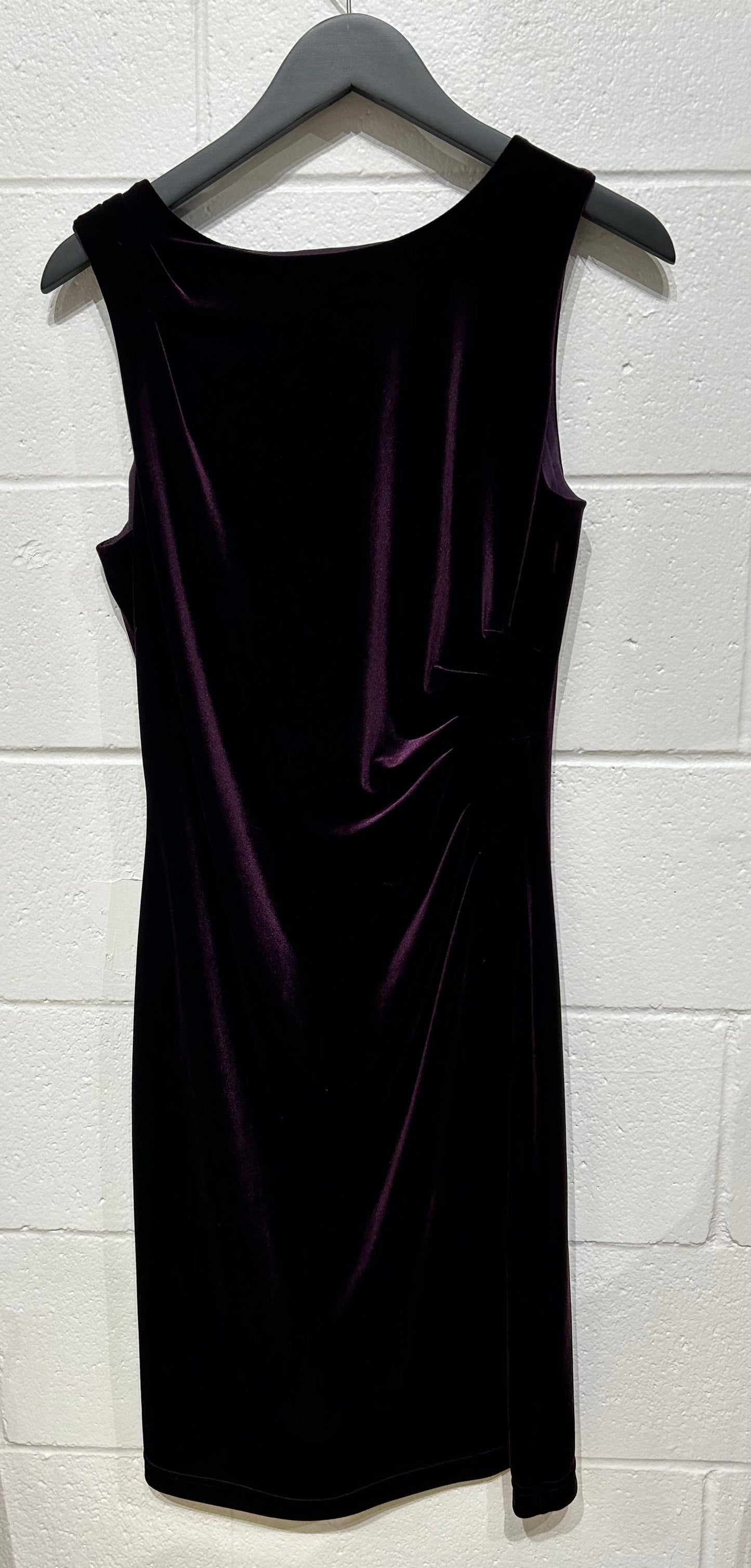 Women's Dress 10 Plum Purple Stretch Velvet, Jessica