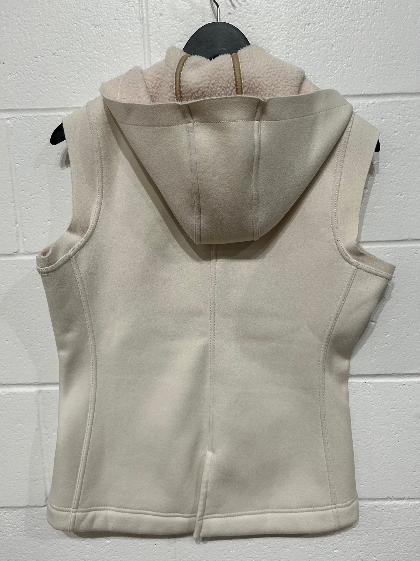 Women's M Vest Fleece Hood - Cream, North Face