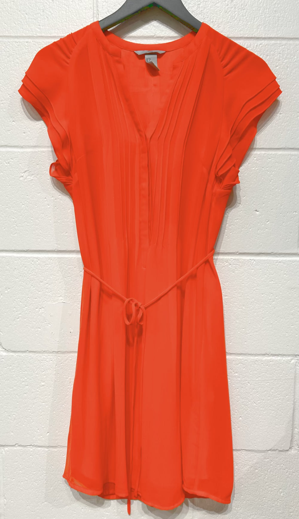 Women's Dress 8, Chiffon, Hot Orange, H&M