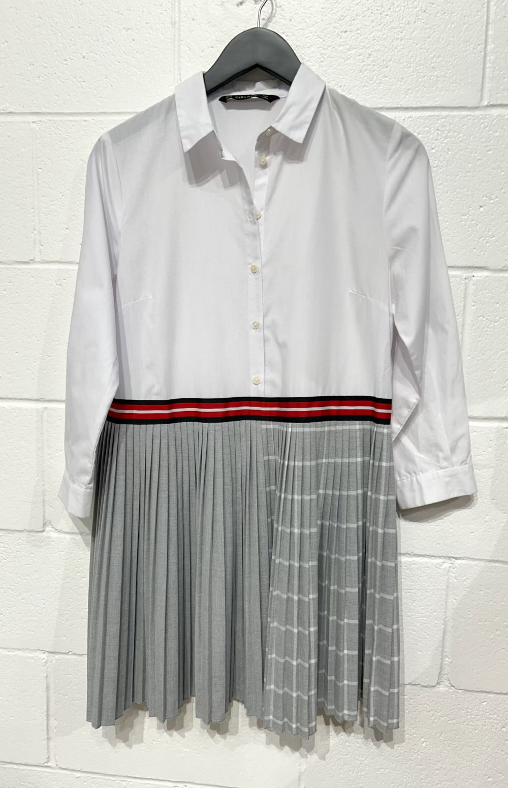 Women's Dress M, Shirt and Pleated Skirt, Zara