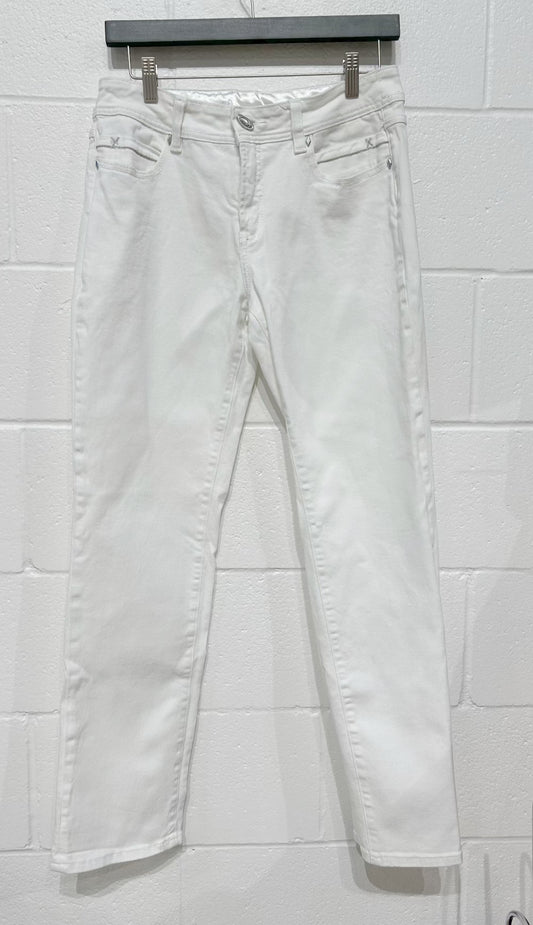 Women's Jeans 8, Straight, White Denim, Cartise Denim